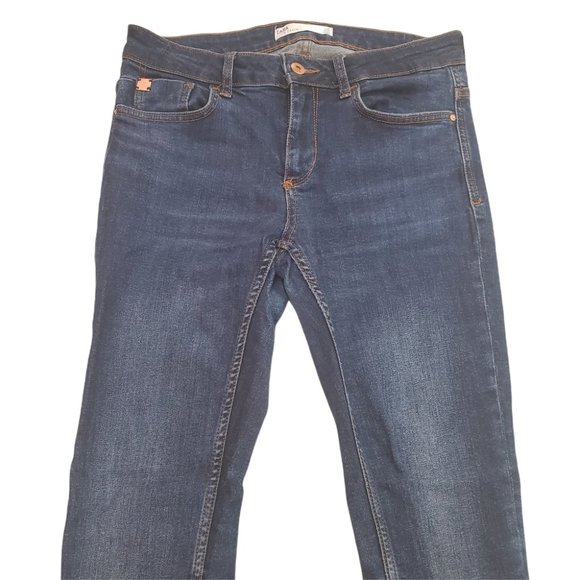 Zara Z1975 Denim Skinny Dark Blue Rinse Jeans - Picture 4 of 7